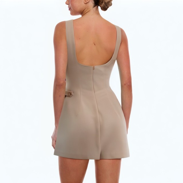 Round Neck Sleeveless Slim Jumpsuit