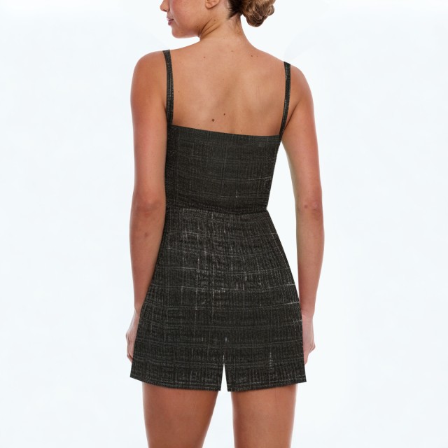 Casual Temperament Slim Fit Plaid Jumpsuit