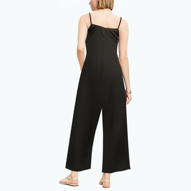 Loose And Slim Suspender Backless Jumpsuit
