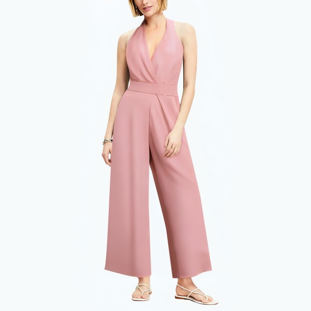 Waist Suspender Collar Jumpsuit