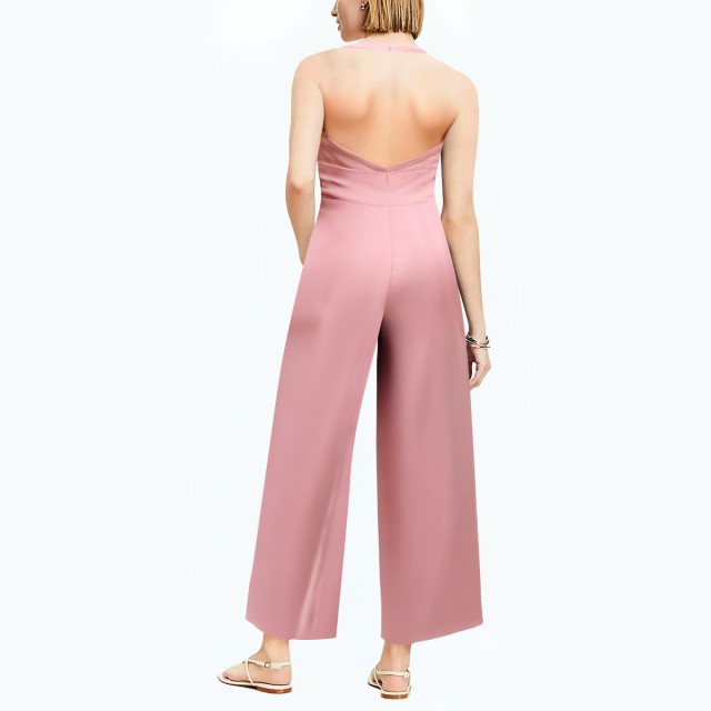 Waist Suspender Collar Jumpsuit