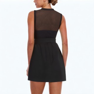 Spliced ​​round Neck Vest Sleeveless Jumpsuit