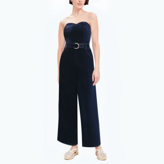 Retro Straight High Waist Tight Jumpsuit