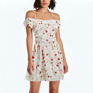 Bubble Short Sleeved Floral Skirt