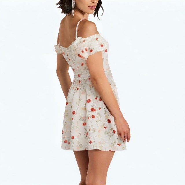 Bubble Short Sleeved Floral Skirt