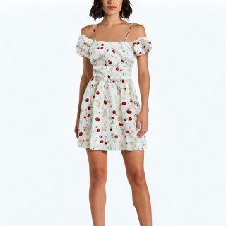 Bubble Short Sleeved Floral Skirt