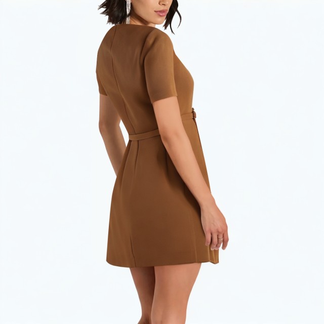 Sweet And Fashionable Short Sleeved Dress