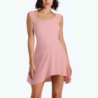Layered Decorative Asymmetrical Sleeveless Dress