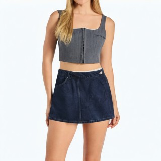 Hot Girl High Waist A Line Denim Shorts
