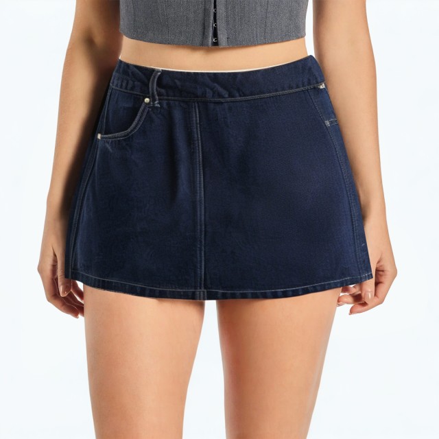 Hot Girl High Waist A Line Denim Shorts