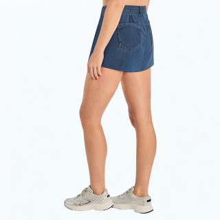 High Waist A Line Denim Shorts