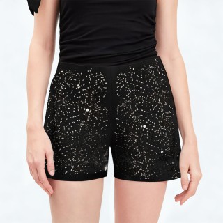 Black High Waisted Mini Shorts
