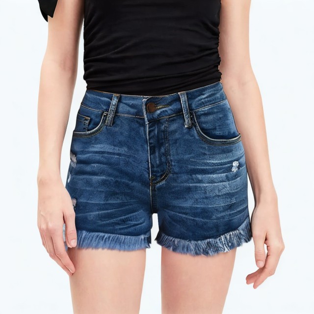 Casual Light Blue Denim Shorts