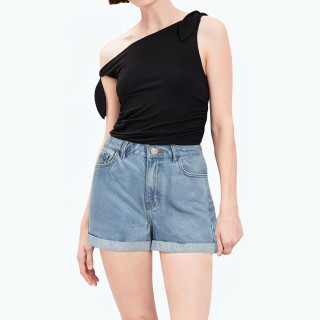 Fashionable Casual Light Blue Denim Shorts
