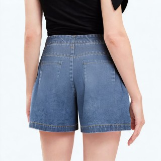 Loose Straight High Waist Denim Shorts