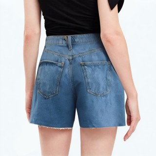 High Waisted Straight American Slit Shorts