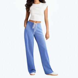 Fashion Casual Striped Drawstring Trousers