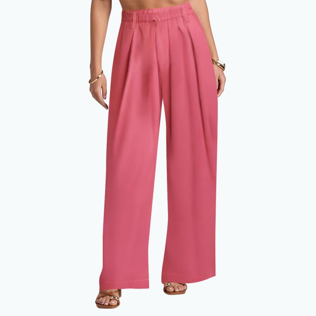 Wide Leg Mid Waist Comfortable Casual Pants