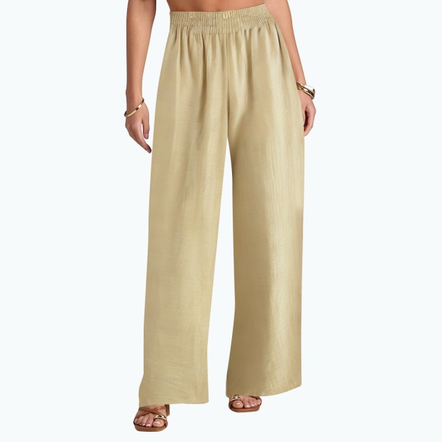 High Waist Slim Wide Leg Casual Pants