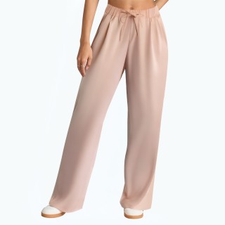Drawstring Elastic Waist Loose Trousers