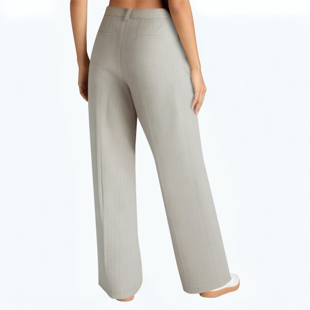 Versatile Striped High Waist Casual Pants