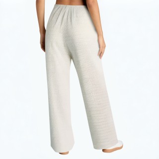 Knitted Texture Solid Color Pants