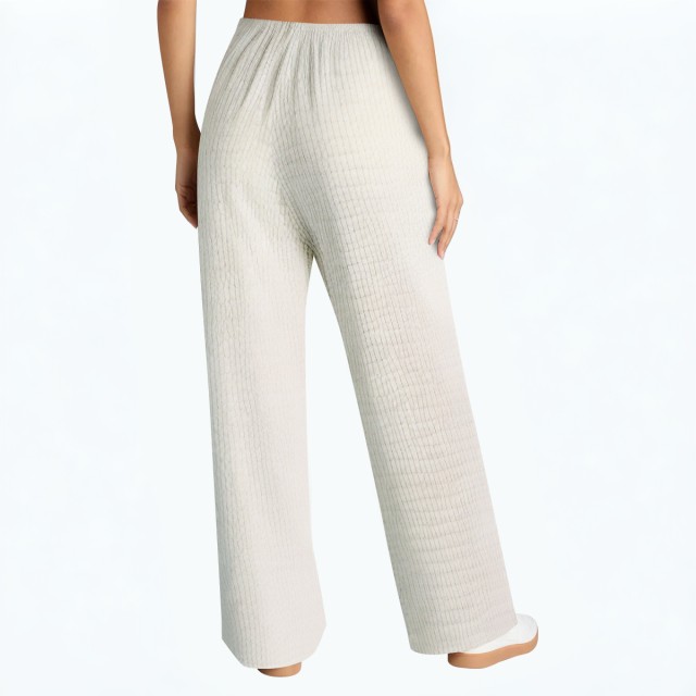 Knitted Texture Solid Color Pants