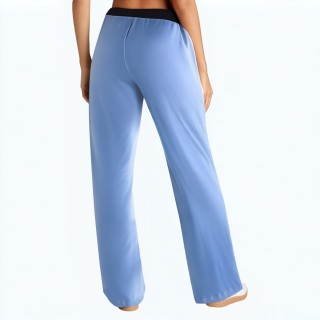 Elegant Lace Up High Waist Casual Pants