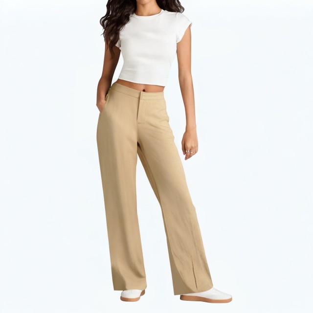 Fashionable Casual Simple Zipper Trousers
